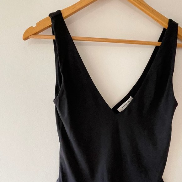 BABATON black vneck body suit - Picture 2 of 3